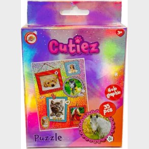 Puslespil 21 X 15 Cm - 35 Brikker Holografisk