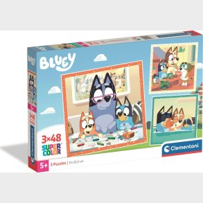 Puslespil Bluey 2026 3x48 Brikker