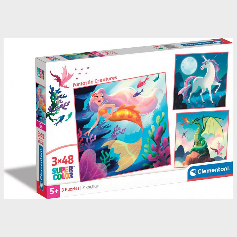 Puslespil - Fantastic Creatures -  3x48 Brikker