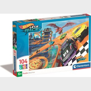 Puslespil Hotwheels - 104 Brikker