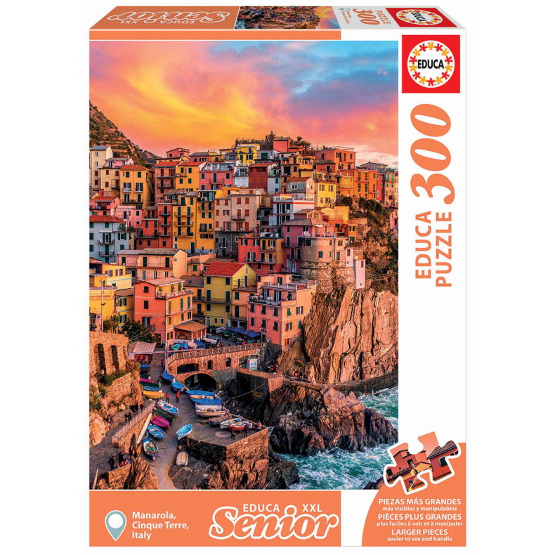 educa | Puslespil m. 300 brikker - Cinque Terre, Italien