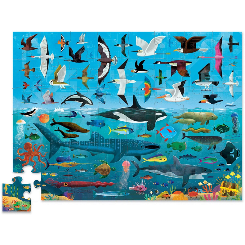 Crocodile Creek | Puslespil m. 48 brk. - Over/Under - Himmel & hav