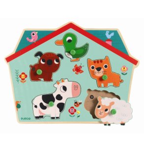 Djeco | Puslespil med lyd - P bondegrden