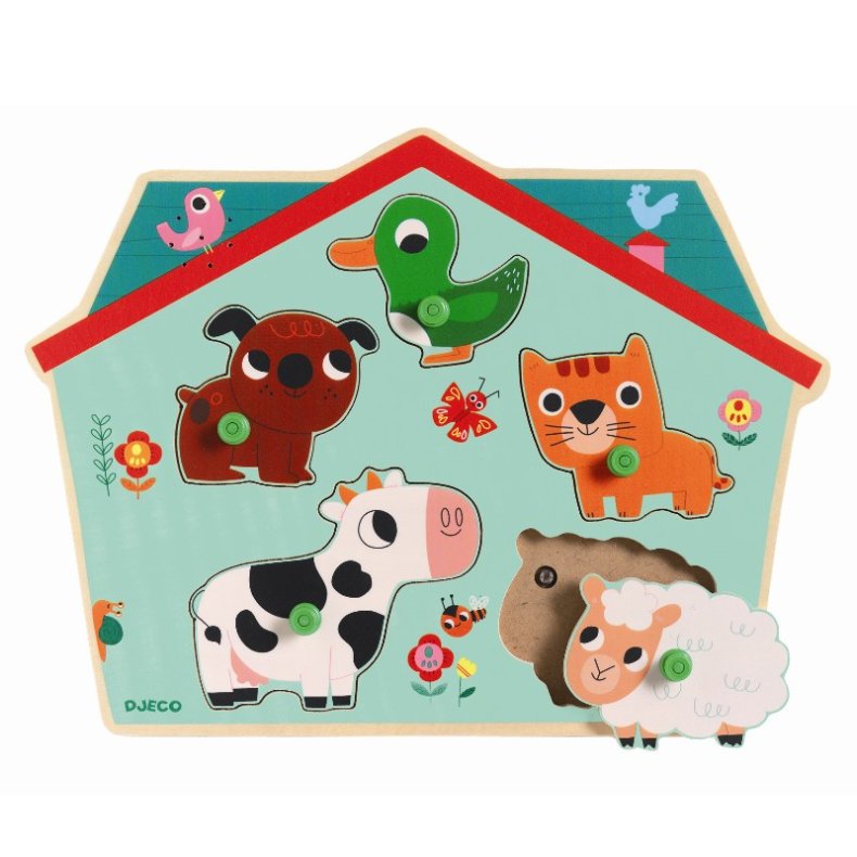 Djeco | Puslespil med lyd - P bondegrden