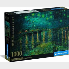 Puslespil Museum - S. Night Over The Rhone 1000 Brikker