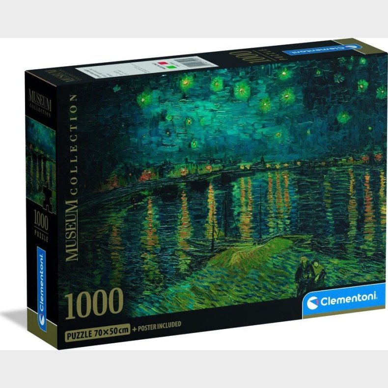 Puslespil Museum - S. Night Over The Rhone 1000 Brikker