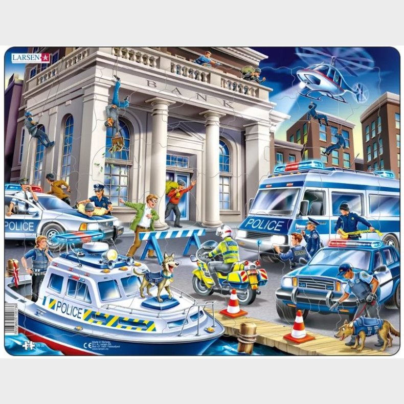 Larsen puslespil - Politiaktion, 43 brikker