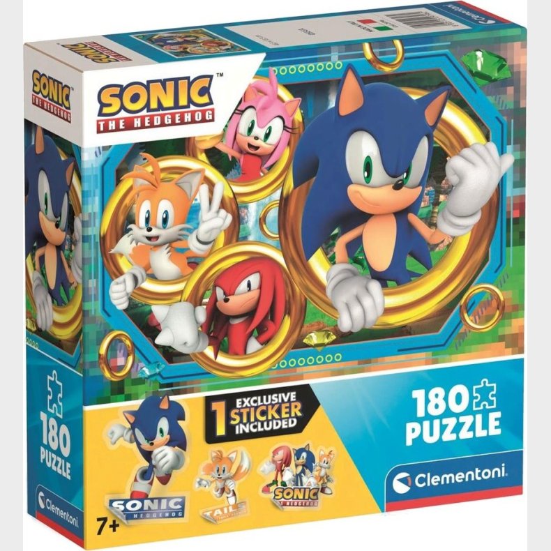 Puslespil Square Box - Sonic 180 Brikker