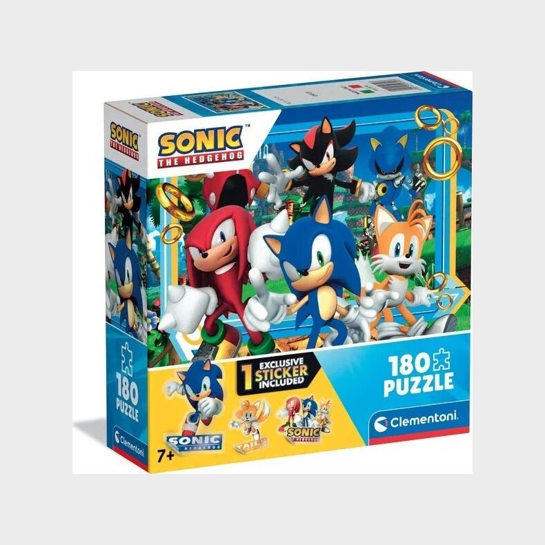 Puslespil Square Box - Sonic 180 Brikker