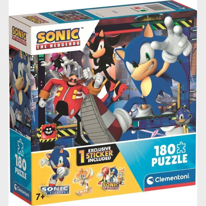 Puslespil Square Box - Sonic 2 - 180 Brikker