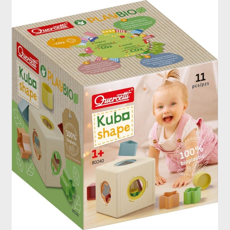 Quercetti - Playbio Puttekasse Af Bioplast: Kubo - (qu-80240)