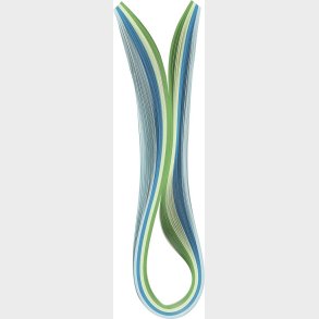 Quillingpapir - L 78 Cm - B 5 Mm - 120 G - Bl - Grn - Limegrn - Turkis - 100 Stk.