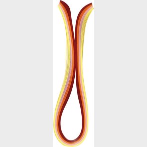 Quillingpapir - L 78 Cm - B 5 Mm - 120 G - Orange - Pink - Rd - Gul - 100 Stk.