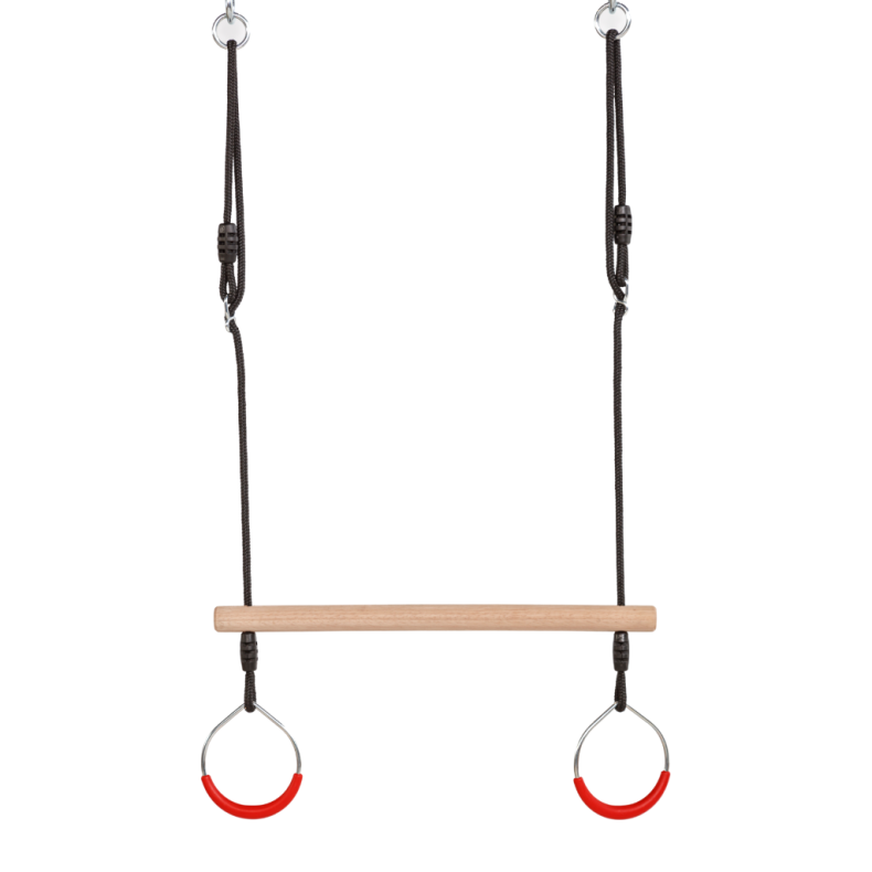 DICE | Trapezgynge m. metalringe - Rd (sort reb)