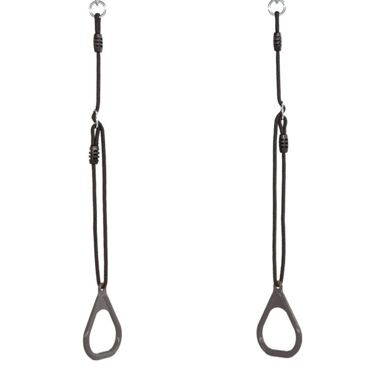 DICE | Gymnastikringe af plast - Antracit (sort reb)