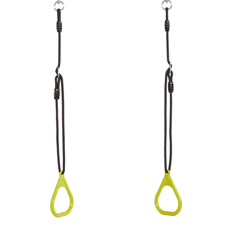 DICE | Gymnastikringe af plast - Lime (sort reb)