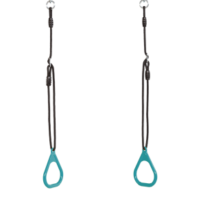 DICE | Gymnastikringe af plast - Turkis (sort reb)