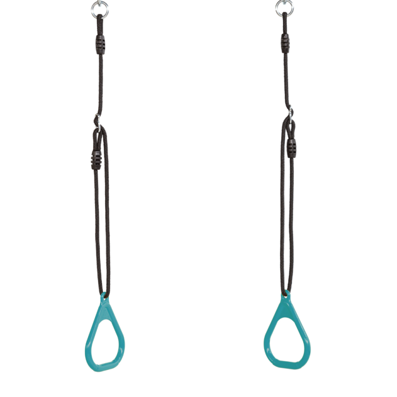 DICE | Gymnastikringe af plast - Turkis (sort reb)