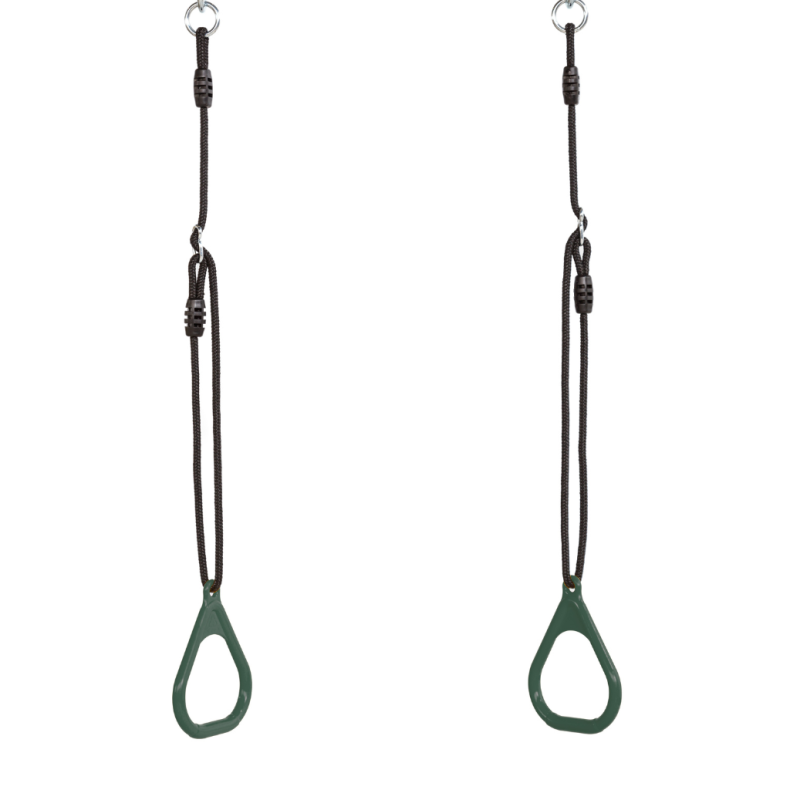 DICE | Gymnastikringe af plast - Mrkegrn (sort reb)