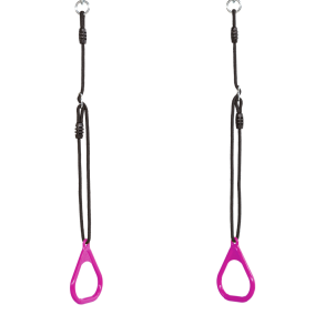 DICE | Gymnastikringe af plast - Pink (sort reb)