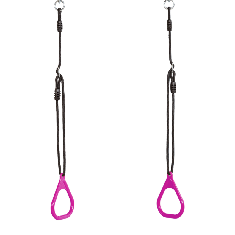 DICE | Gymnastikringe af plast - Pink (sort reb)