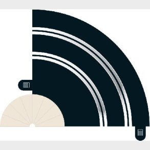 Scalextric Skinner - Radius 1 Hairpin Curve - 90� - 2 Stk - C8201