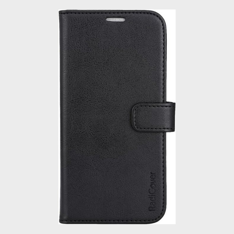 Radicover - Strlingsbeskyttelse Wallet Vegansk Lder Iphone 15 Plus Flipcover Sort Pu