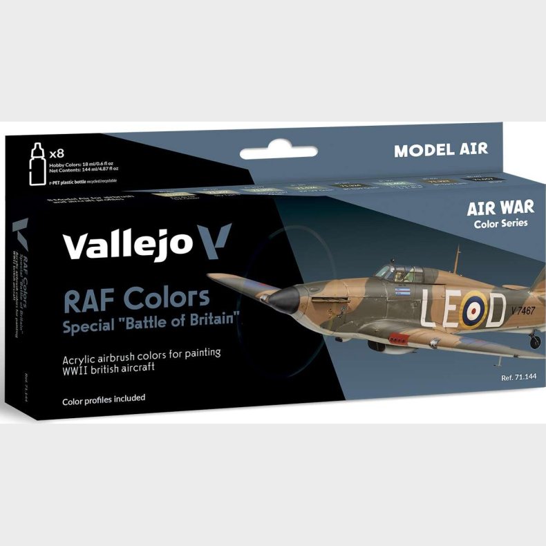 Vallejo - Air War Raf Colors Special Battle Of Britain 8x17 Ml - 71144