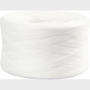 Raffia Papirgarn - B 7-8 Mm - Hvid - 100 M