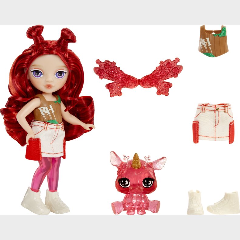 Rainbow High - Littles Rainbow Fantasy Fairies Dolls - Red