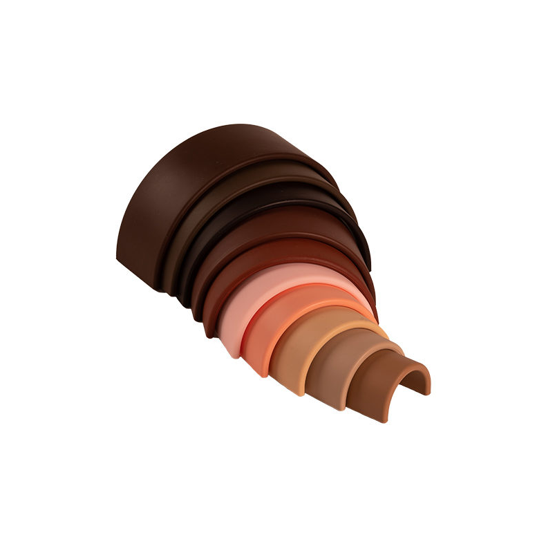 Dna | Regnbue i silikone - Jordfarver, 10 dele