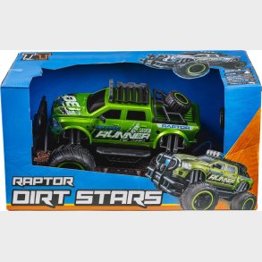 Fjernstyret Bil Med Lys - Raptor Runner Dirt Stars - 1:12 - Gr�n