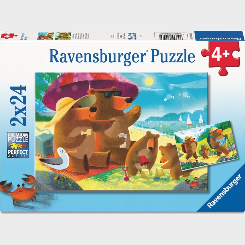 Ravensburger - Bear Family Vacations 2x24p