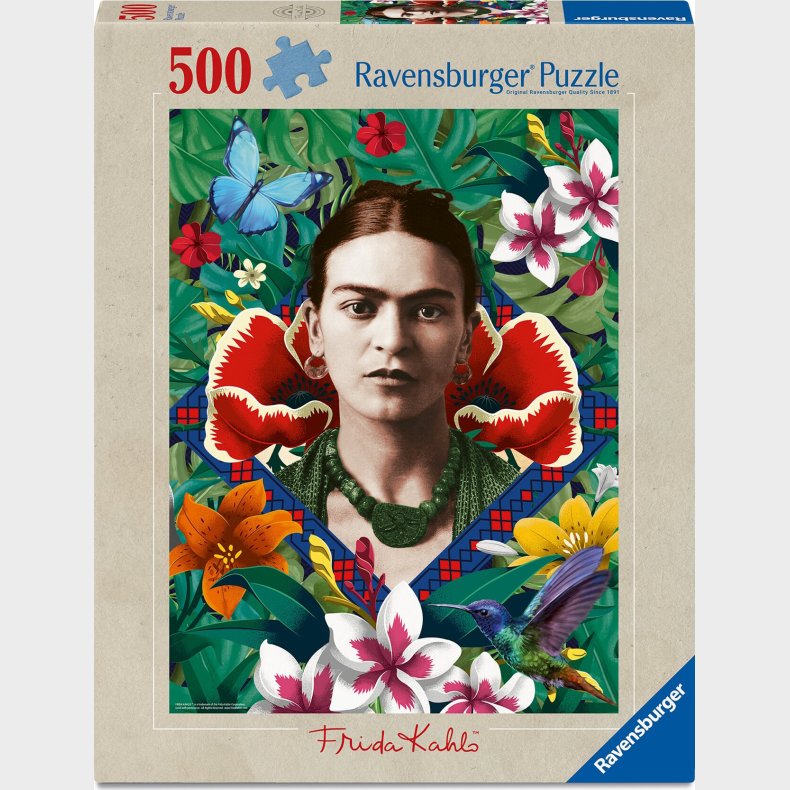 Ravensburger - Blooming Fantasy - Frida Kahlo - 500 Brikker