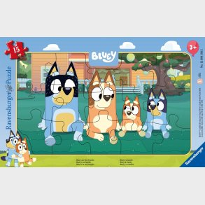 Ravensburger Puslespil - 15 Brikker - Bluey And Her Family