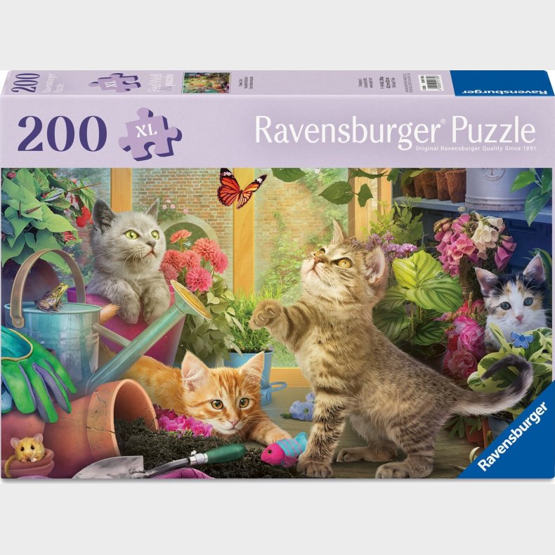 Ravensburger - Cheeky Cats Puslespil - 200 Xl Brikker