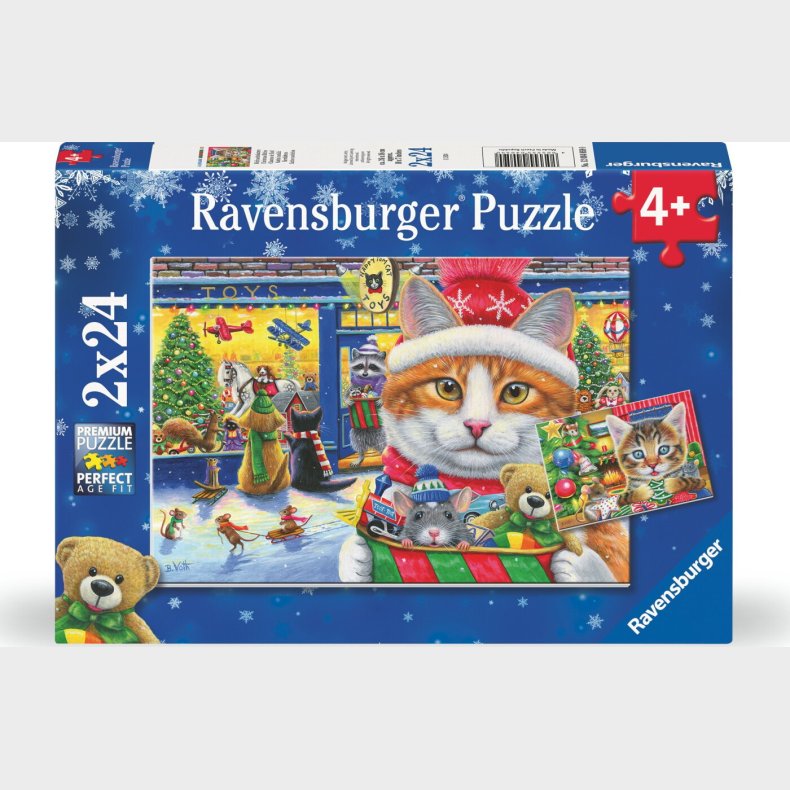 Ravensburger - Christmas Kitties 2x24p