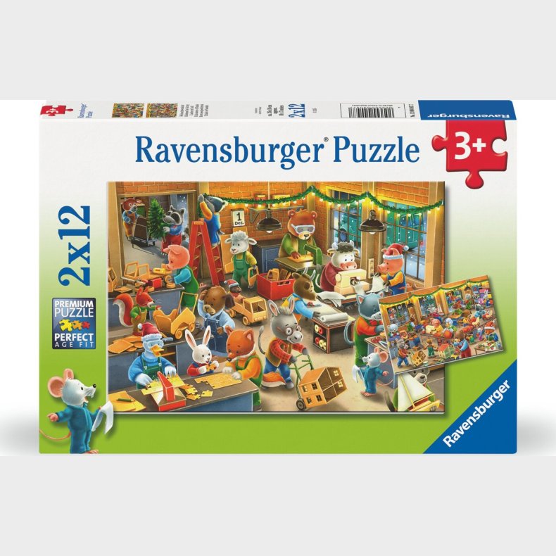 Ravensburger - Christmas Toy Factory 2x12p