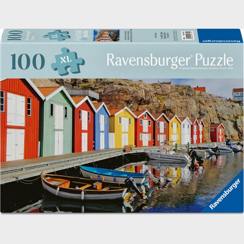 Ravensburger - Colorful Houses In Sweden - 100 Xl Brikker