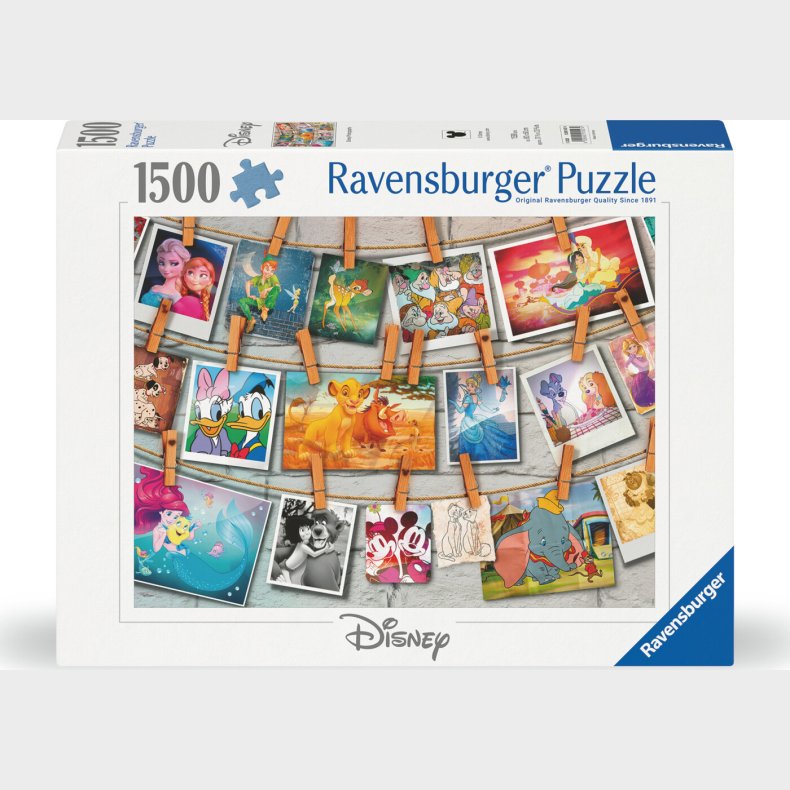 Ravensburger - Disney Photographs Puslespil - 1500 Brikker