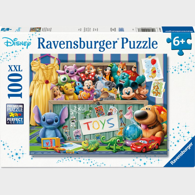 Ravensburger - Disney Pixar Multicharacter - 100 Xxl Brikker