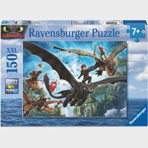 Ravensburger Puslespil - 150 Brikker - Drager & Helte