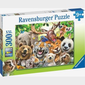 Ravensburger Puslespil - Eksotiske Dyr Selfie - 300 Xxl Brikker