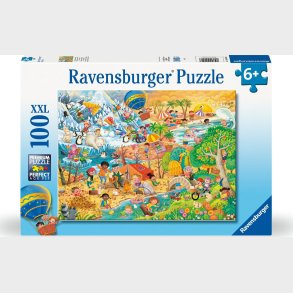 Ravensburger Puslespil - 100 Xxl Brikker - 4 Ssoner Med Sjov