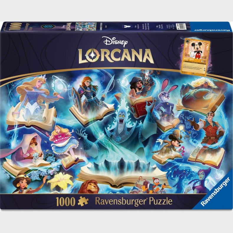 Ravensburger Puslespil - 1000 Brikker - Disney Lorcana - Sapphire