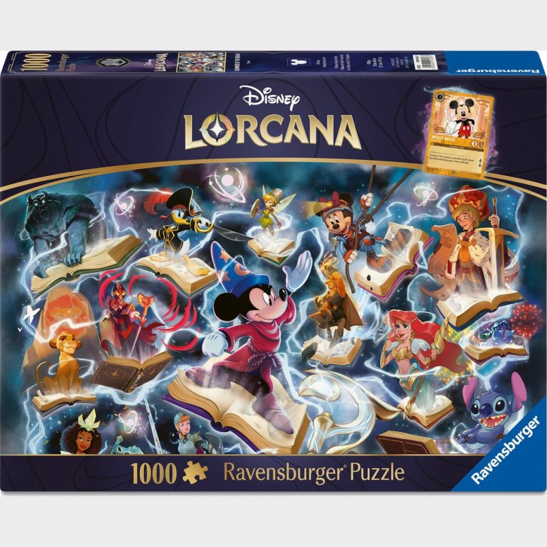 Ravensburger Puslespil - 1000 Brikker - Disney Lorcana - Steel