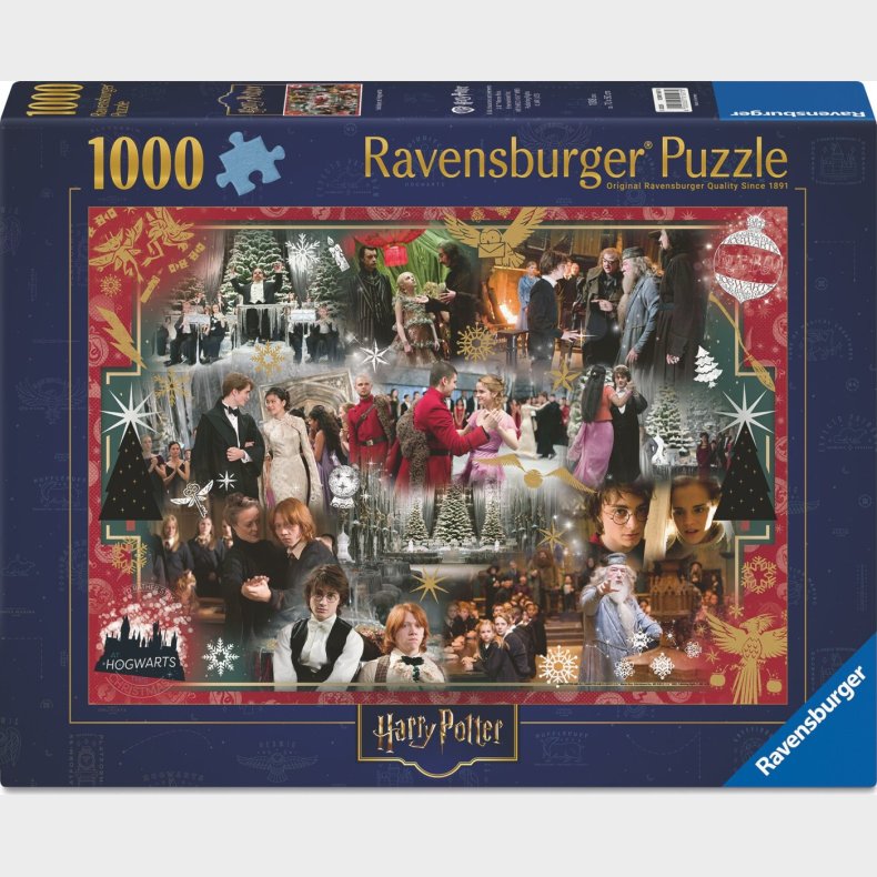 Ravensburger Julepuslespil - 1000 Brikker - Holidays At Hogwarts