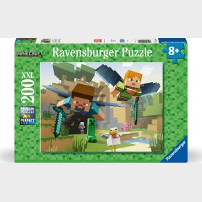 Ravensburger Puslespil - Minecraft - Xxl - 200 Brikker