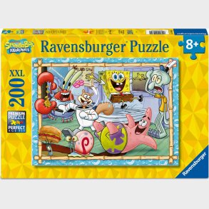 Ravensburger Puslespil - Svampebob Firkant - Xxl - 200 Brikker