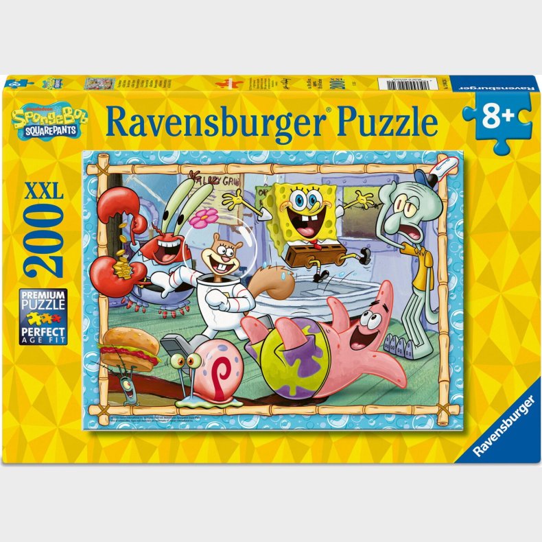 Ravensburger Puslespil - Svampebob Firkant - Xxl - 200 Brikker